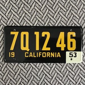 Vintage California State License Plate Bicycle Metal Mini
